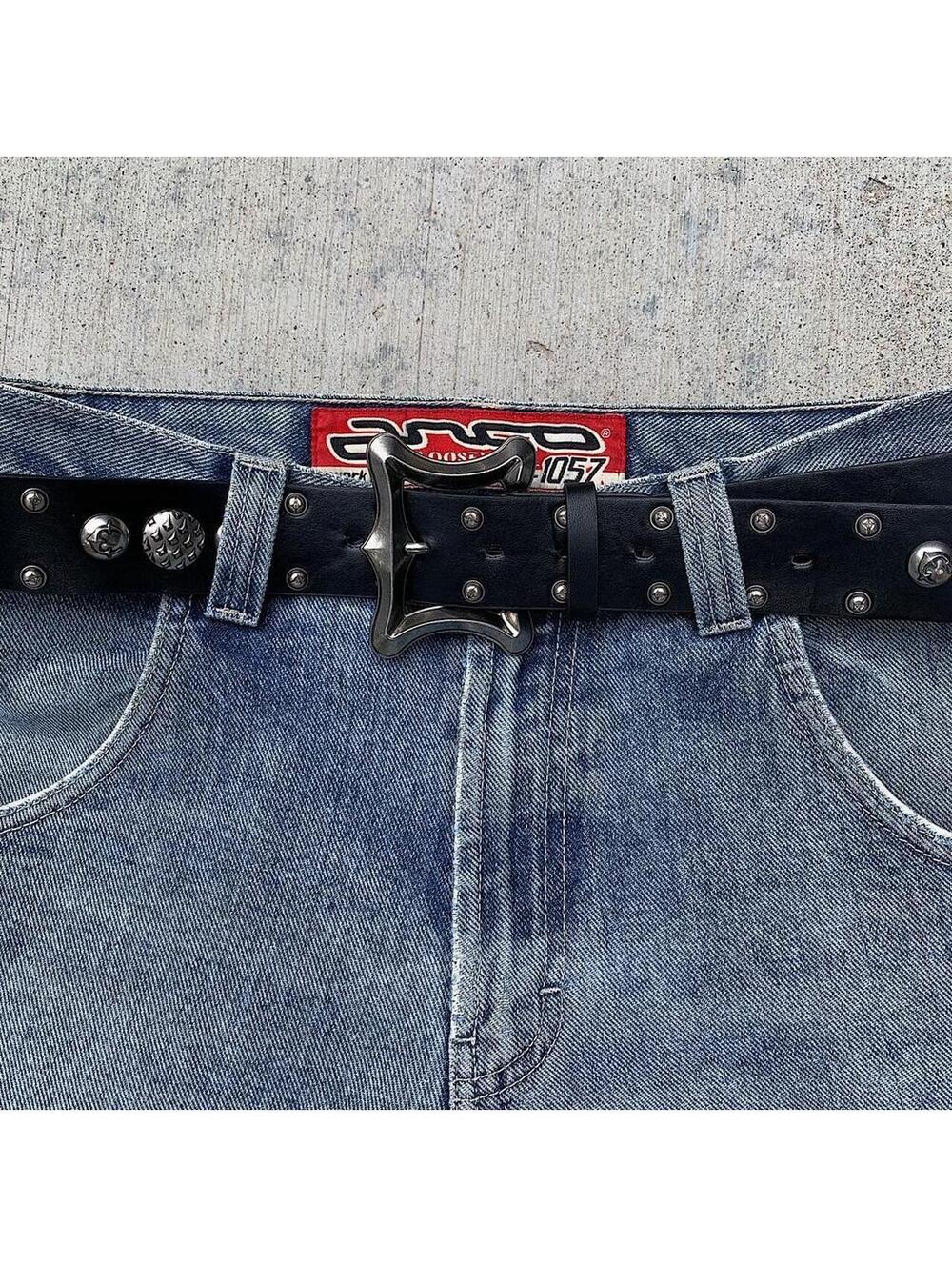Y2K Cyber Blue Navy Unique Belt 41 Inch